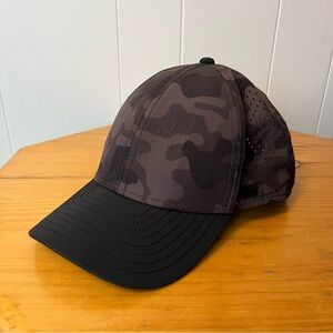 Melin A Game Hydro Camo Performance SnapBack Hat Black Lightweight Breathable